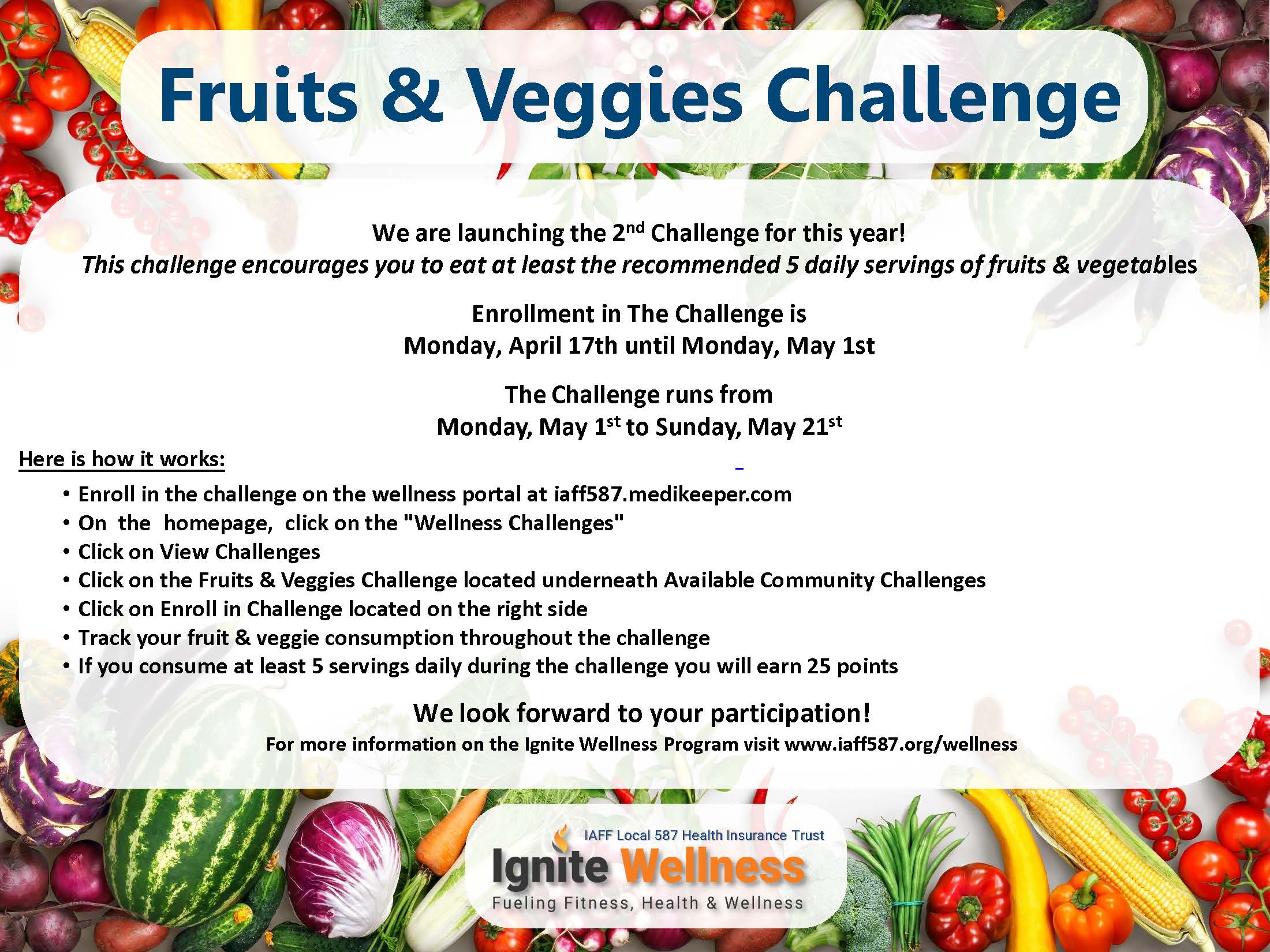 Fruits & Veggies Challenge Flyer